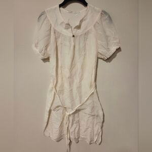 Twelfth Street by Cynthia Vincent White Tie Belted Dress Size Small